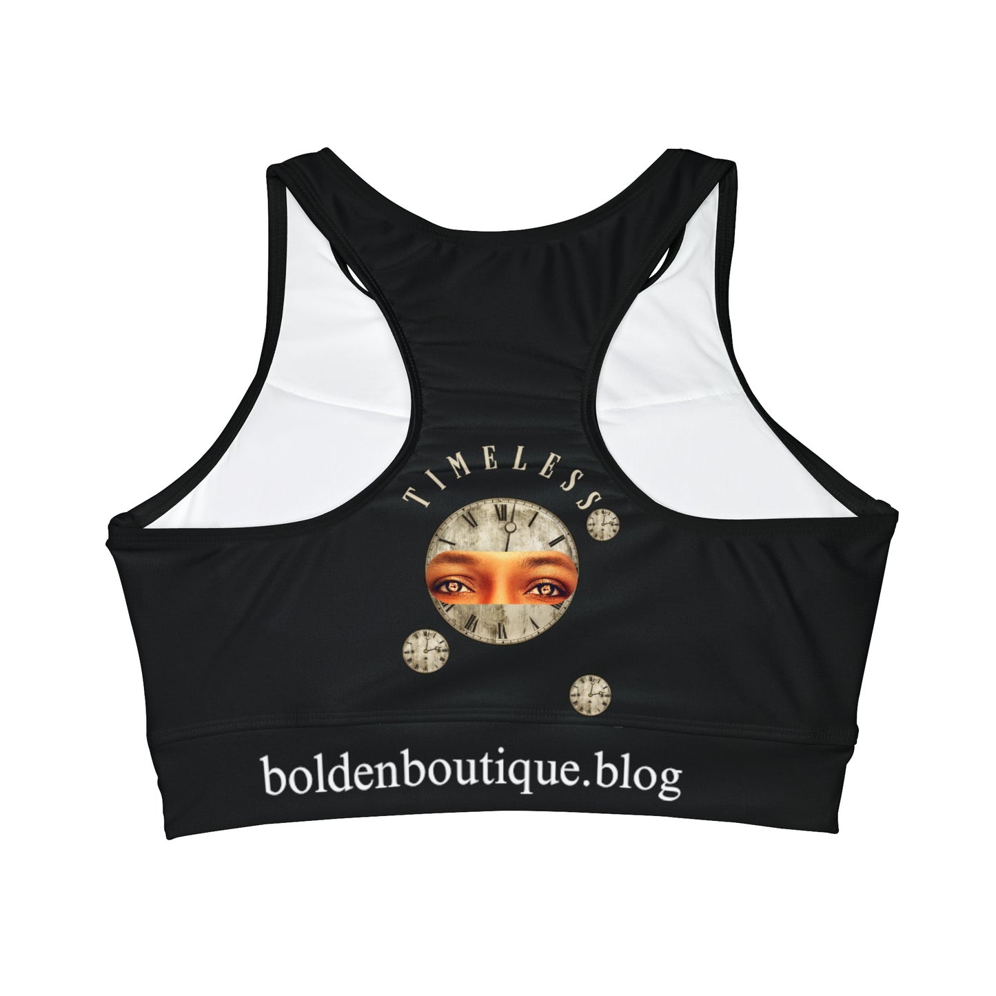 High Neck Crop Bikini Top (AOP)